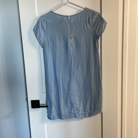 Small Forever 21 faux denim dress with pockets - Picture 2 of 3